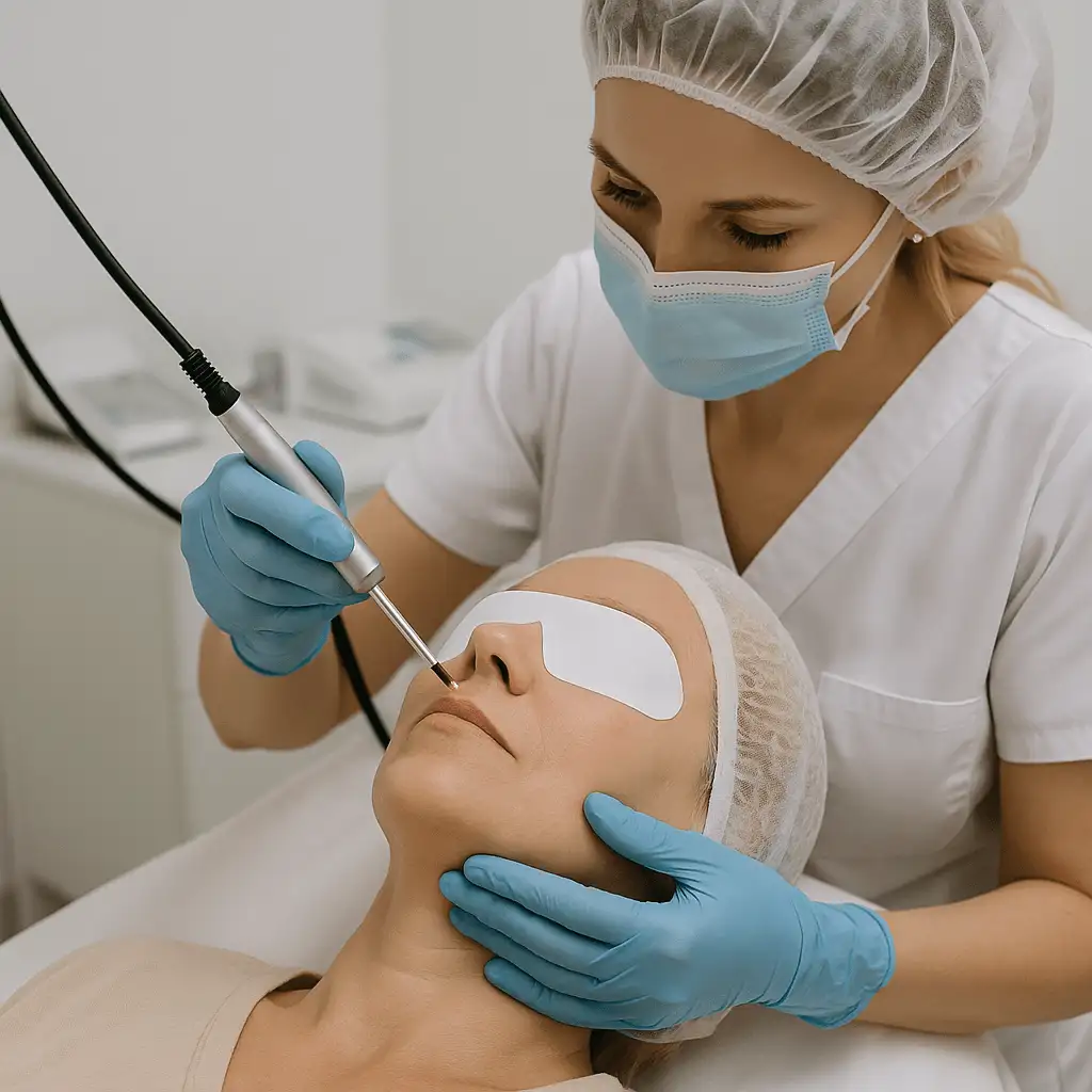 Endoskopowy lifting laserowy twarzy w Novi Clinic Giżycko - zabieg odmładzający i modelujący.