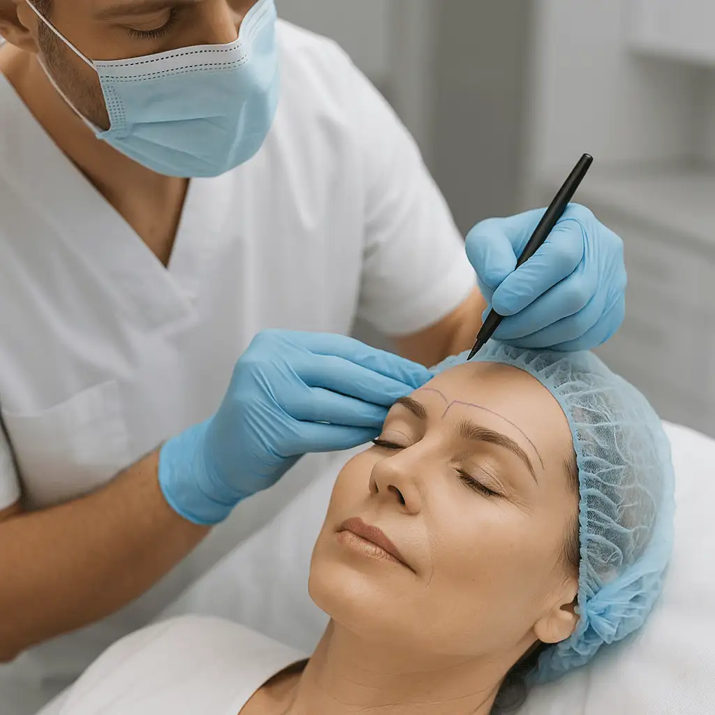 Brow lifting w Novi Clinic Giżycko - precyzyjne uniesienie brwi i odświeżenie spojrzenia.