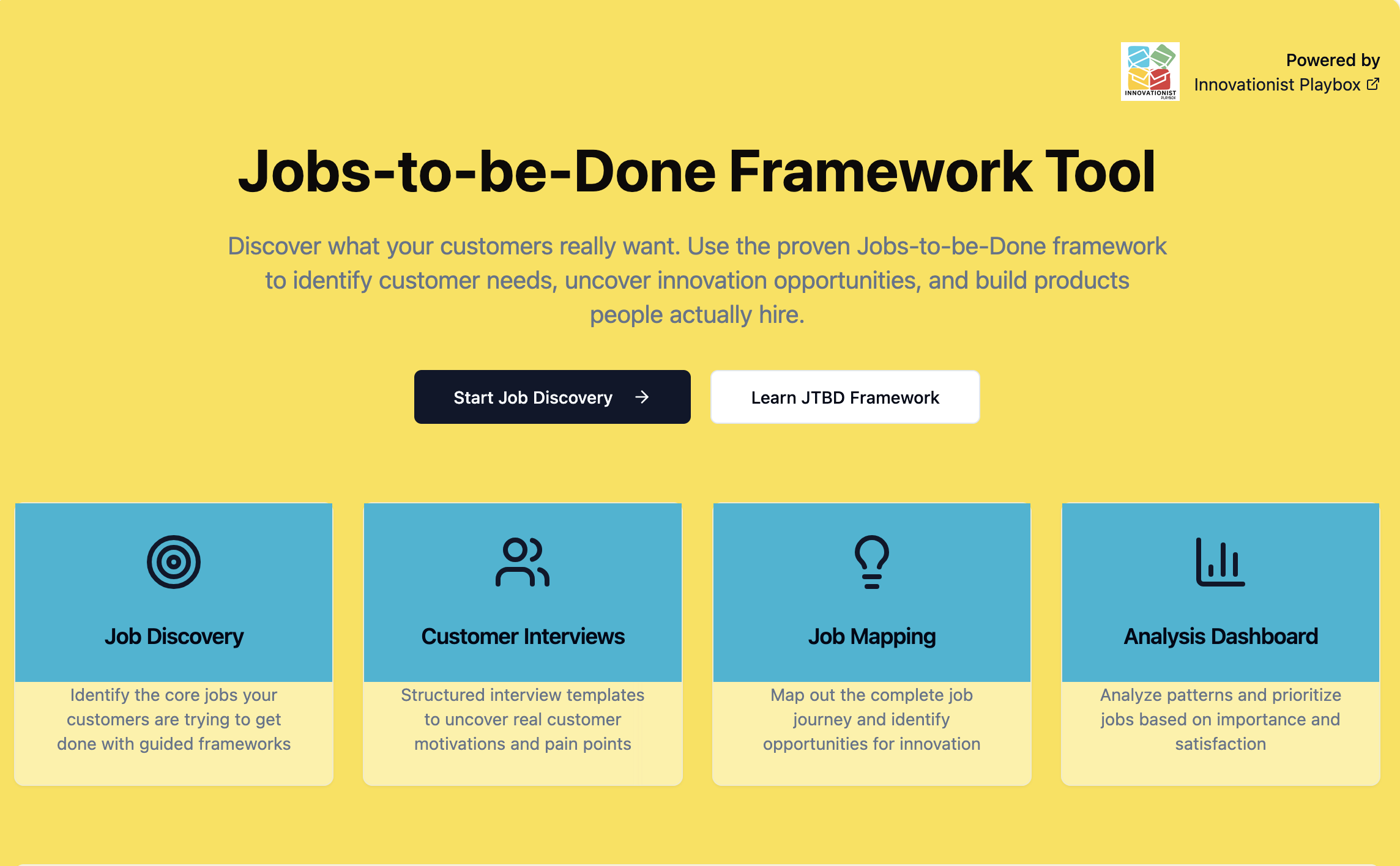 Innovationist Playbox custom tools for lead generation