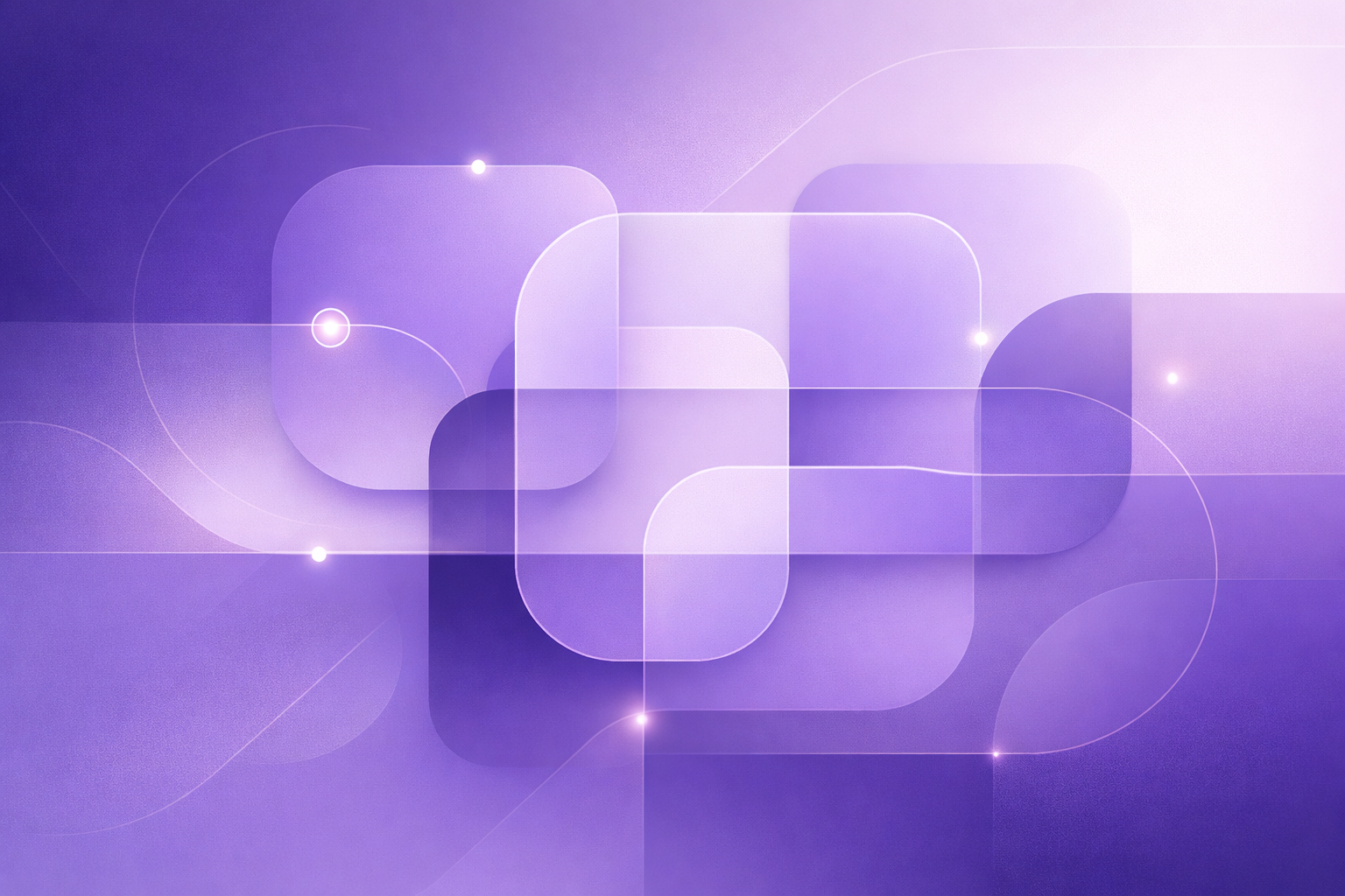 Modern abstract digital artwork with layered geometric shapes in a deep purple to lavender gradient, symbolising structured Singapore work pass compliance for HR teams and clear workforce planning.