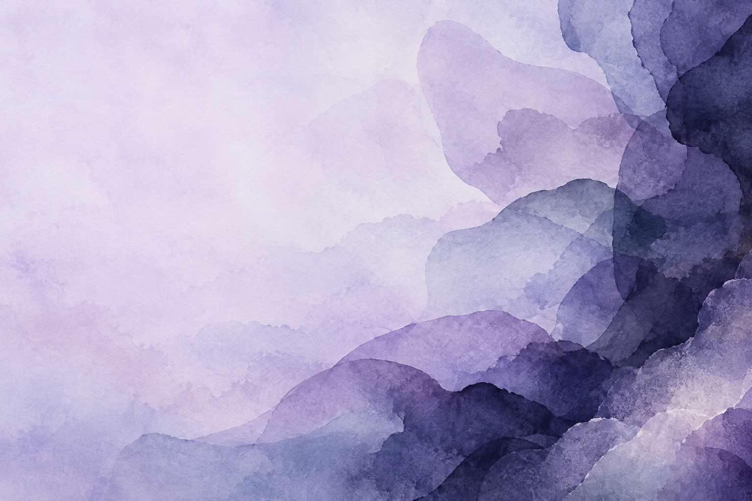 Layered lavender and indigo ink washes with soft edges and pale open space, accompanying an HR guide to H-1B job descriptions.