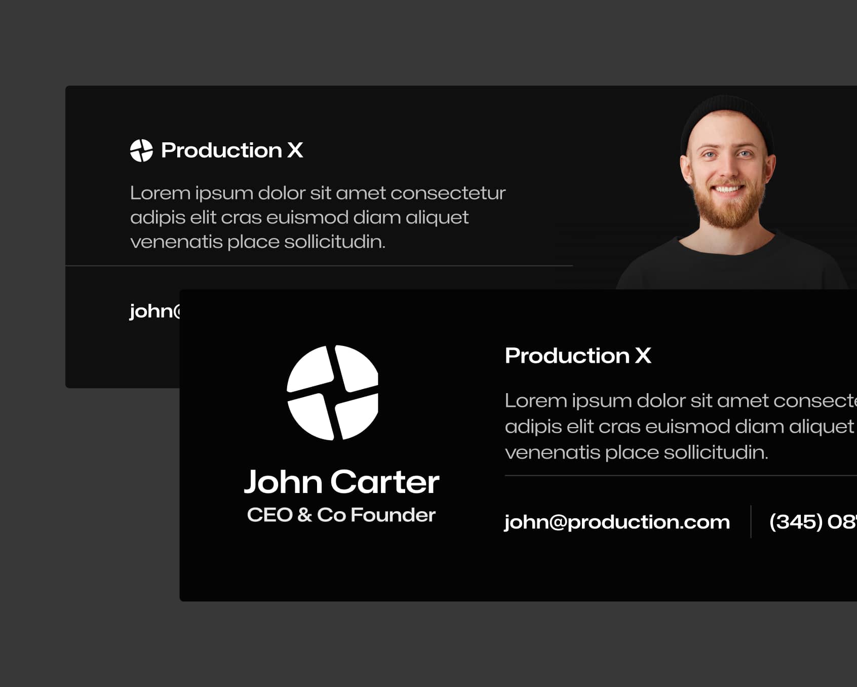 Production X - Email Signature - Video Agency Webflow Template