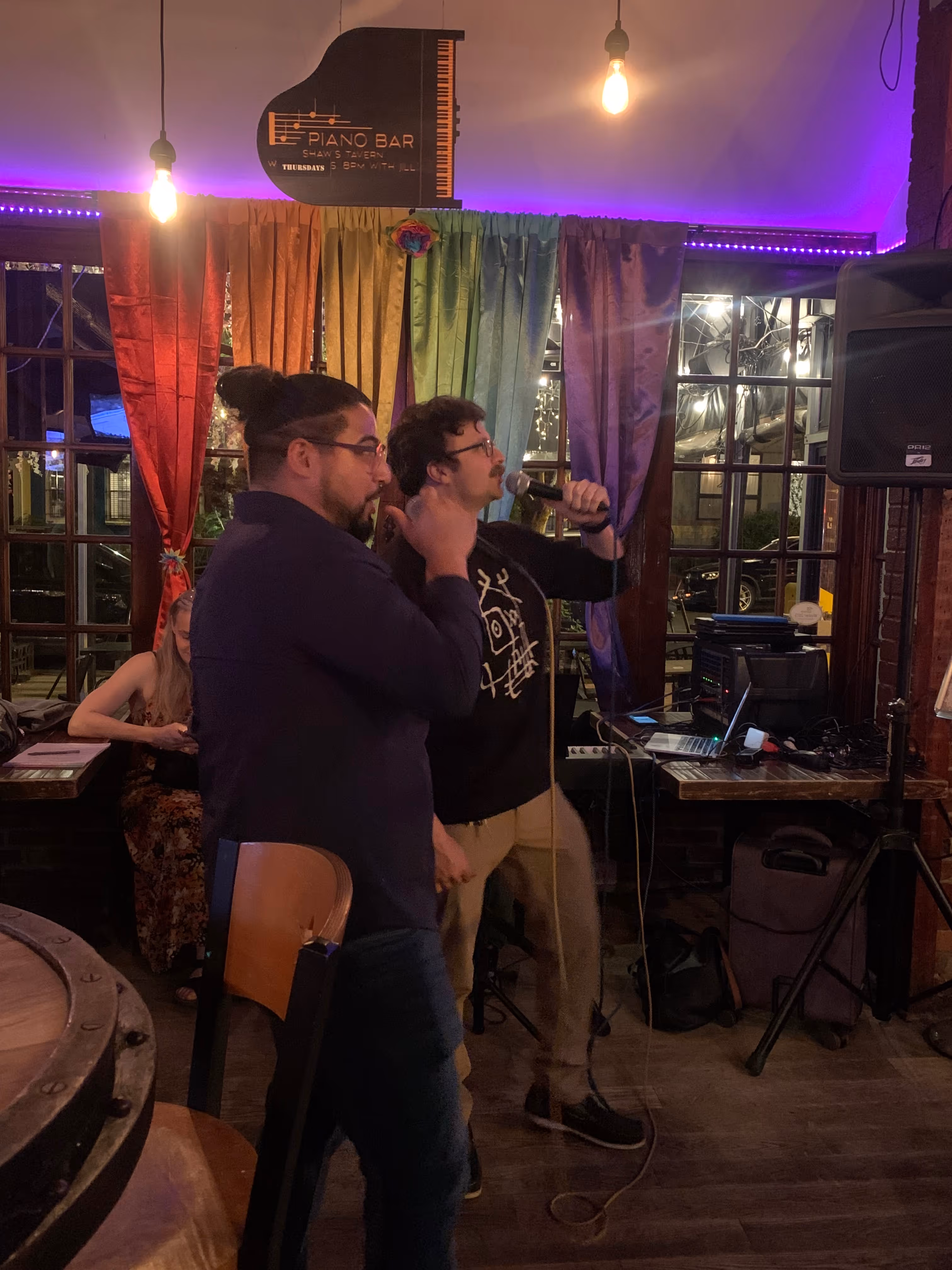 Choros members attending karaoke night