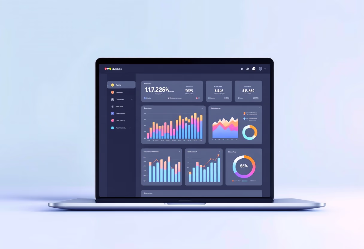 [interface] screenshot of data analytics dashboard (for an ai saas company)