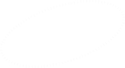 White dashed elliptical ring on a black background.