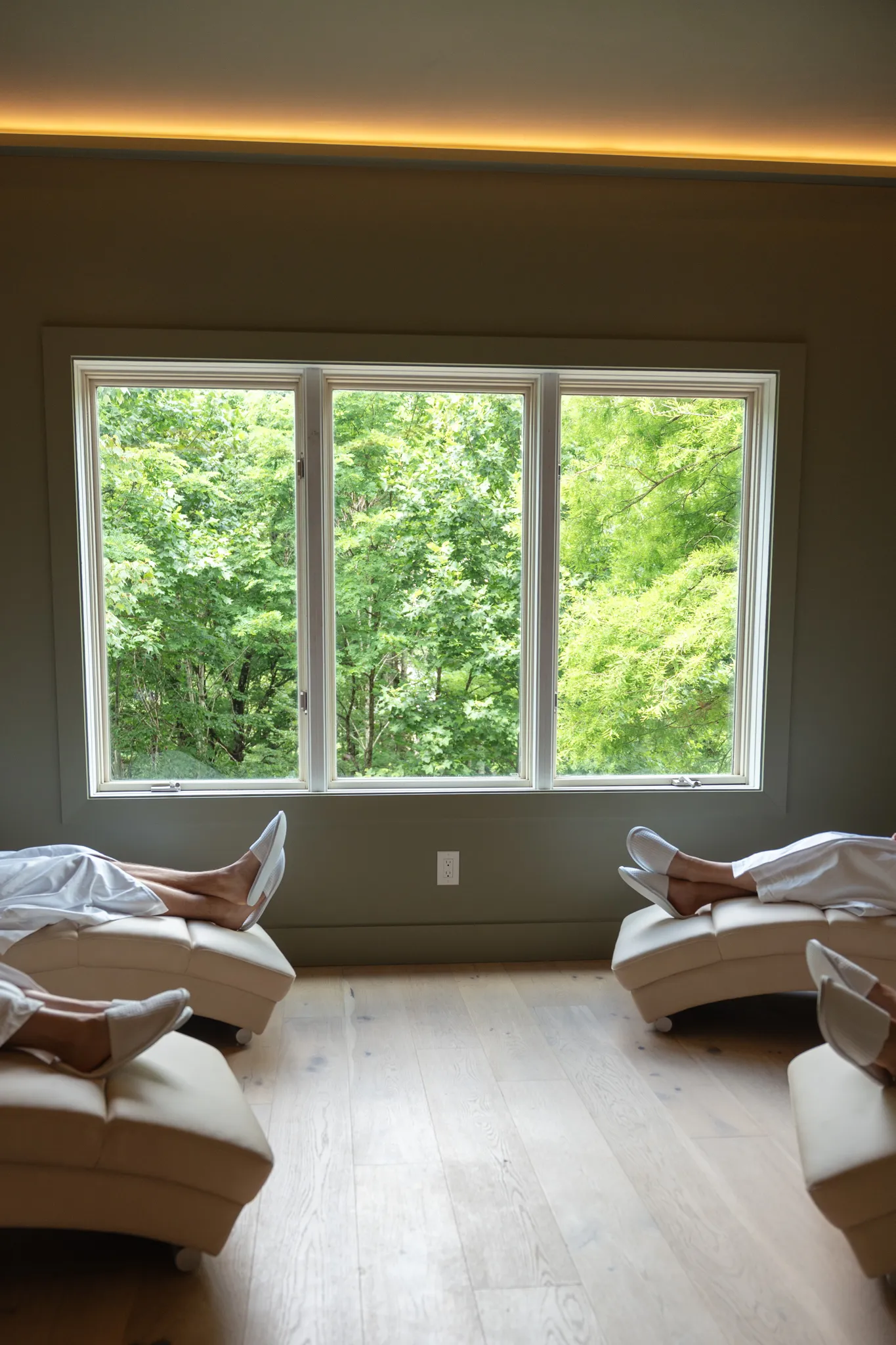 Serene spa setting at Crestwood in Blowing Rock, NC