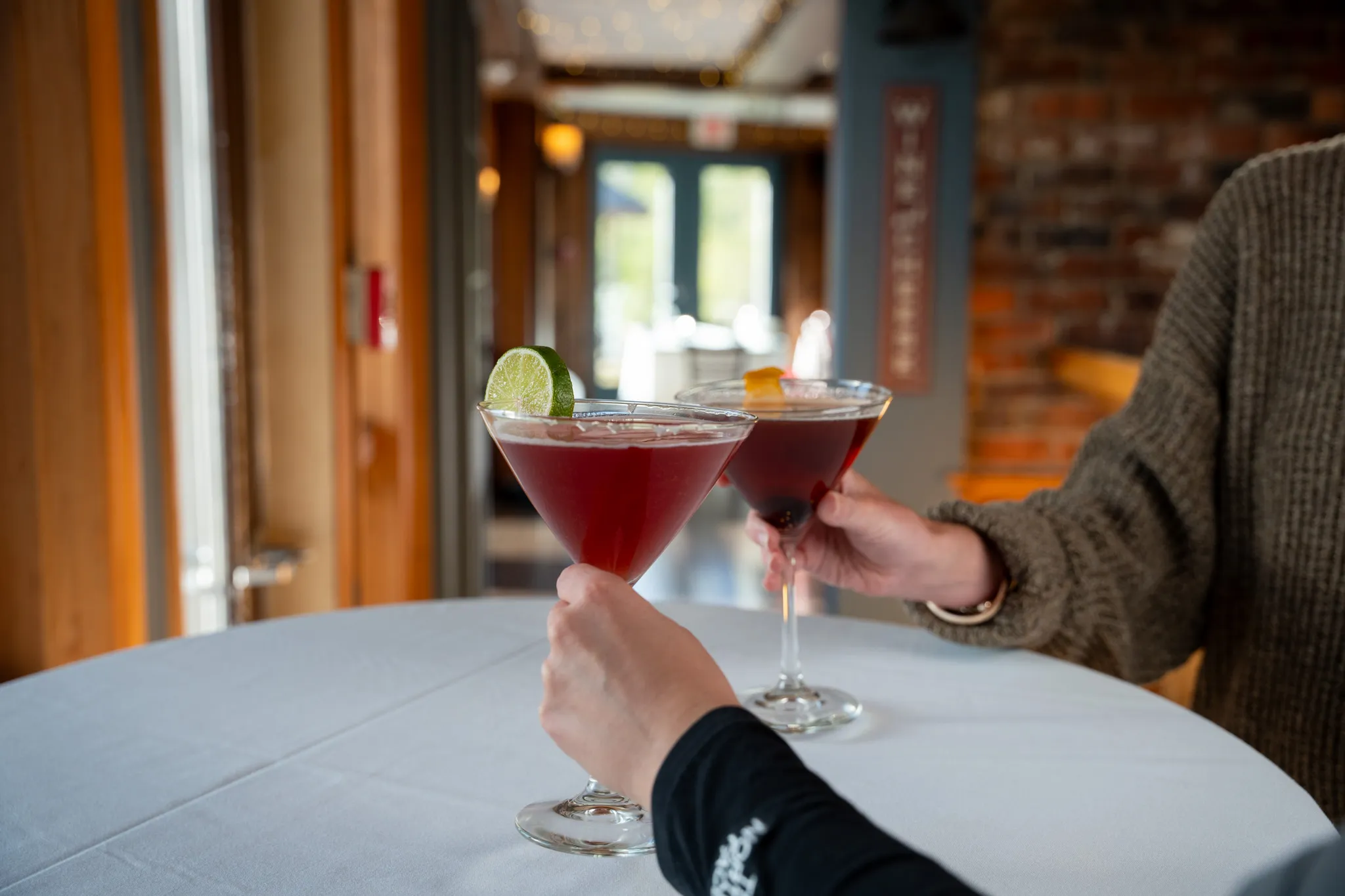 cocktails at the table