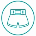 A Muay Thai icon of boxing shorts
