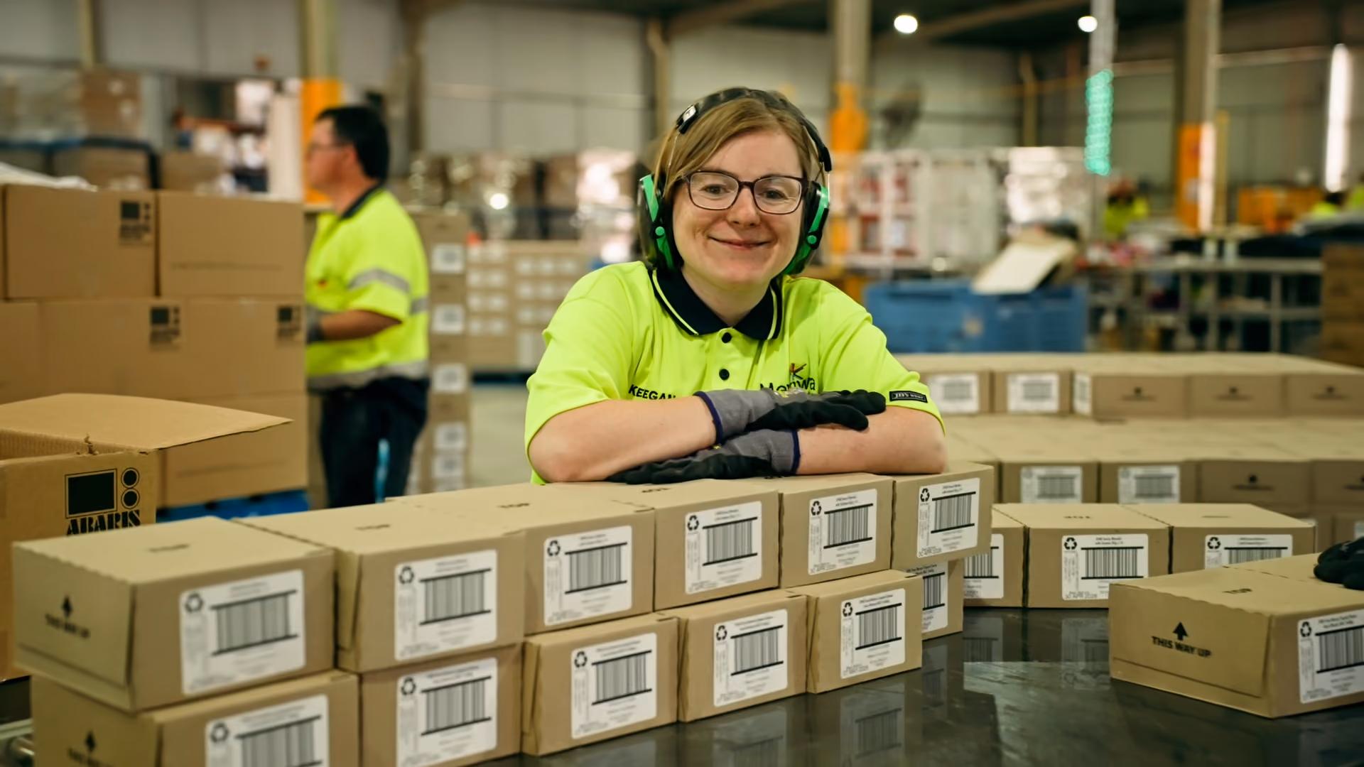 Keegan is one of our supported employees working at the secondary packaging lines in Wodonga