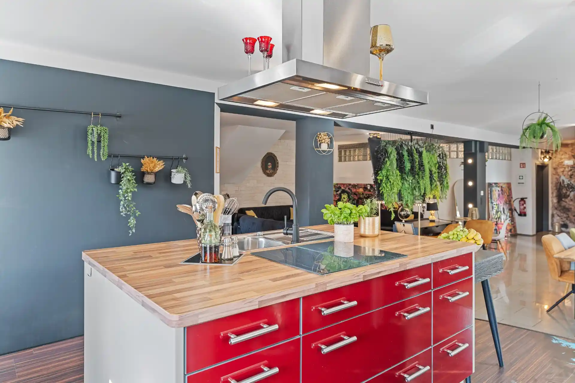 Kücheninsel im Ferienhaus Die 16 Rosenfeld