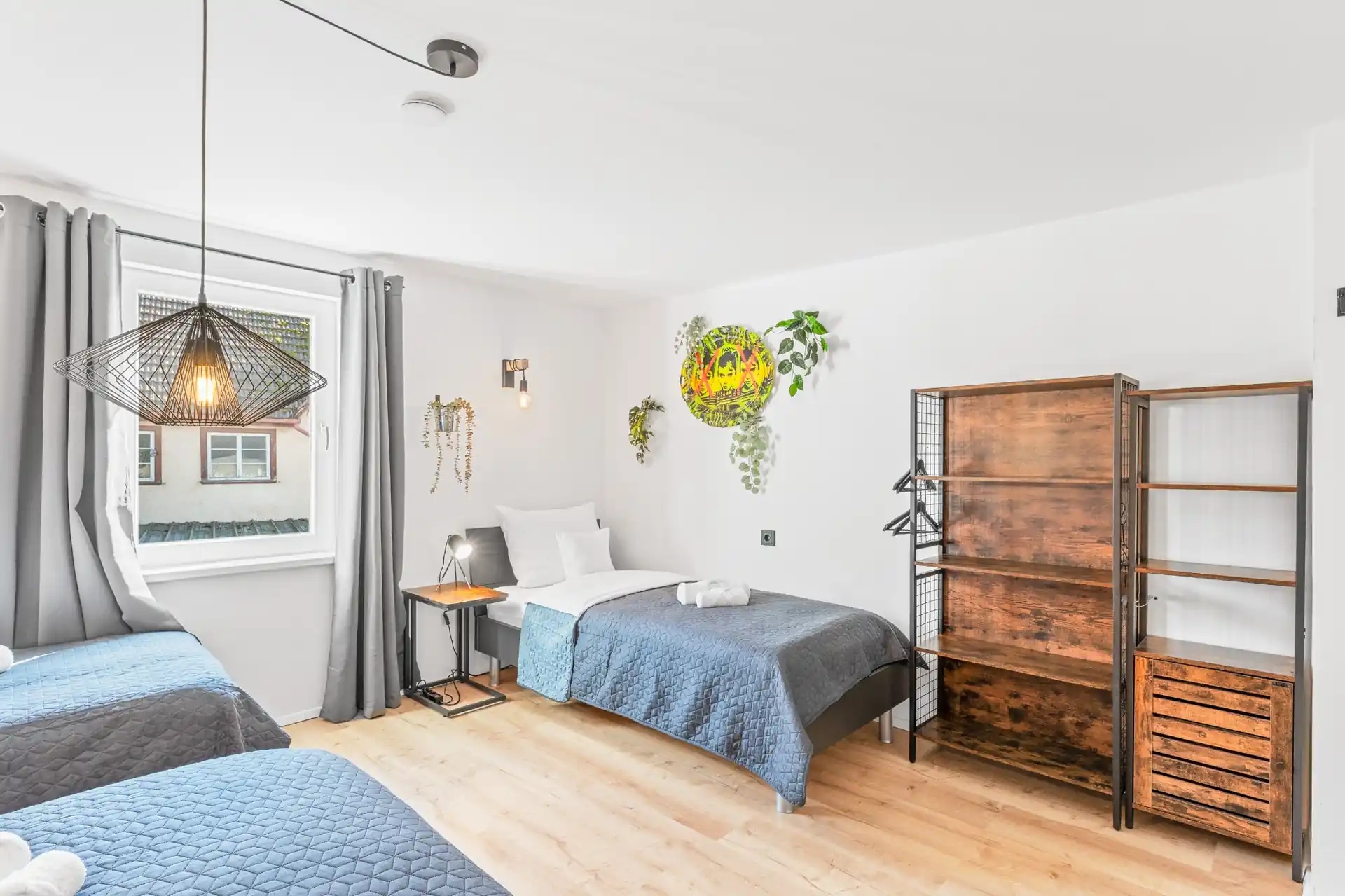 Helles Schlafzimmer im Ferienhaus Die 16 Rosenfeld