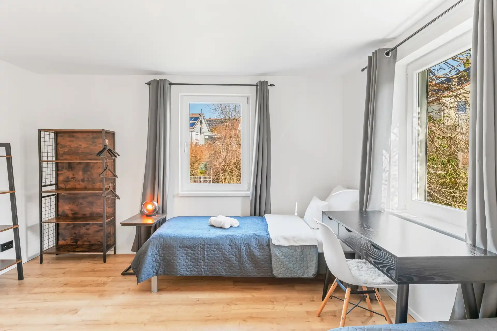 Gemütliches Schlafzimmer im Ferienhaus Die 16 Rosenfeld