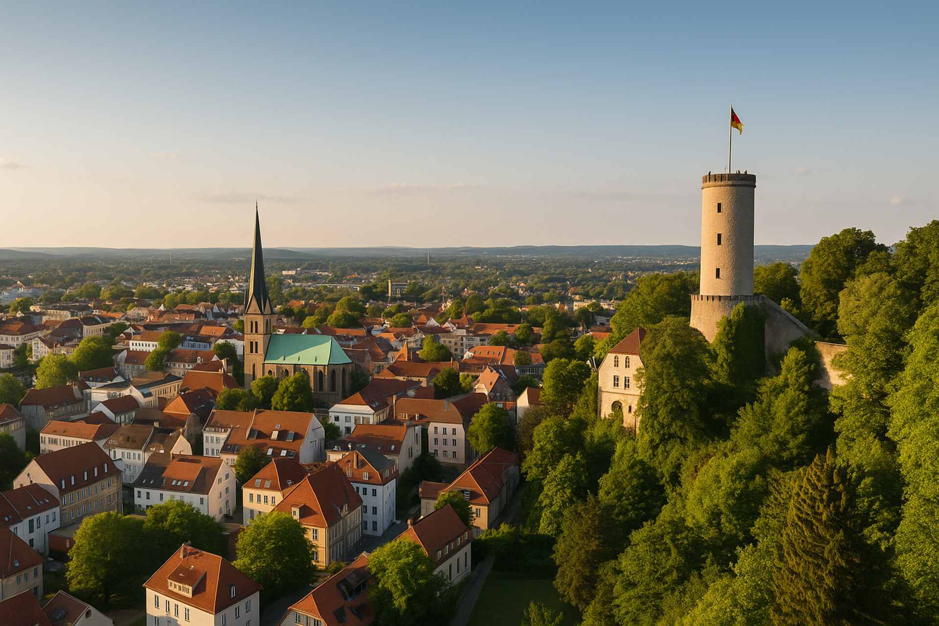 Über den Dächern von Bielefeld