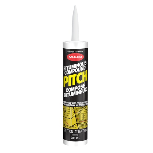 Tube of Mulco Bituminous Compound Pitch sealant for roof and foundation, 300 mL.