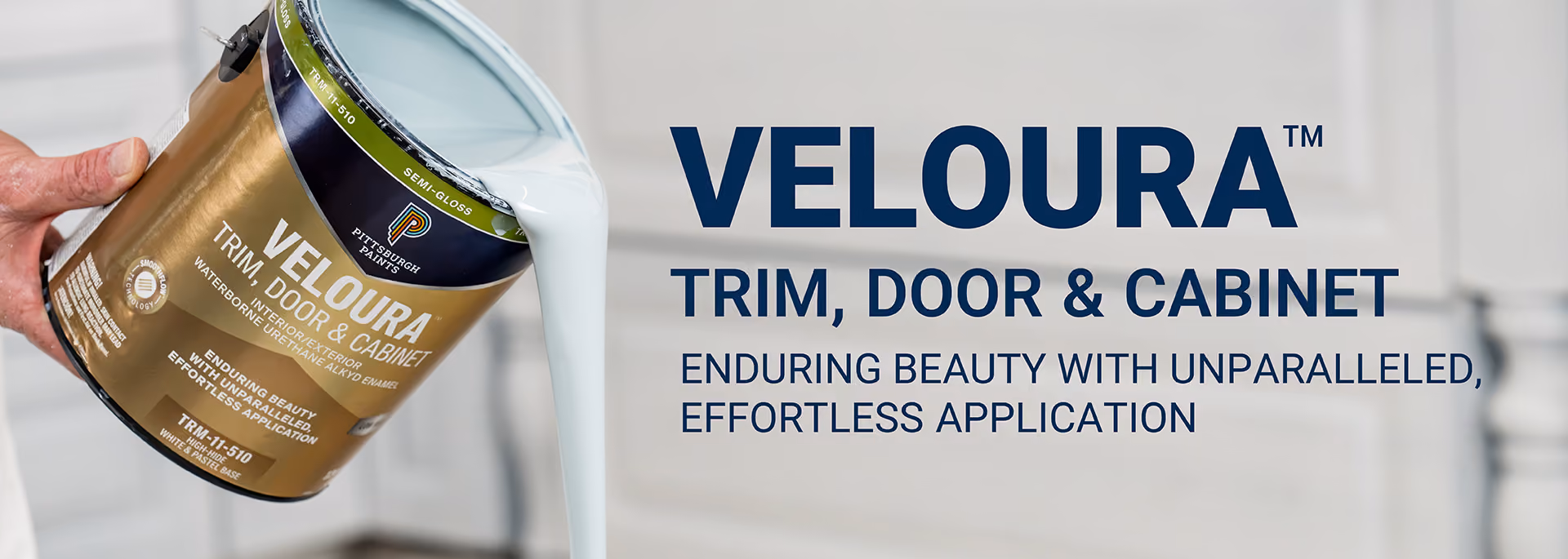 VELOURA™ Trim, Door & Cabinet Interior/Exterior Waterborne Urethane Alkyd Enamel can