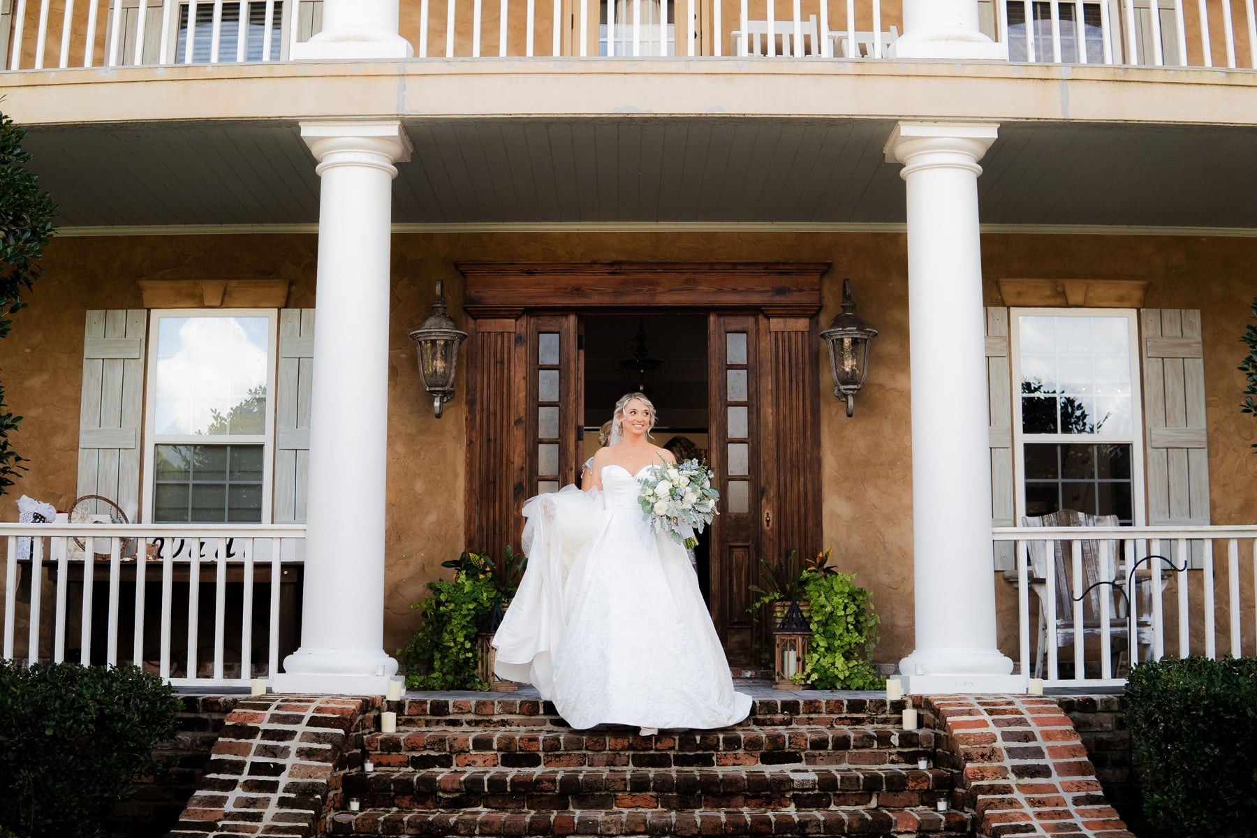 Bride and bridesmaid at Satolah Creek Farm wedding venue in North Georgia