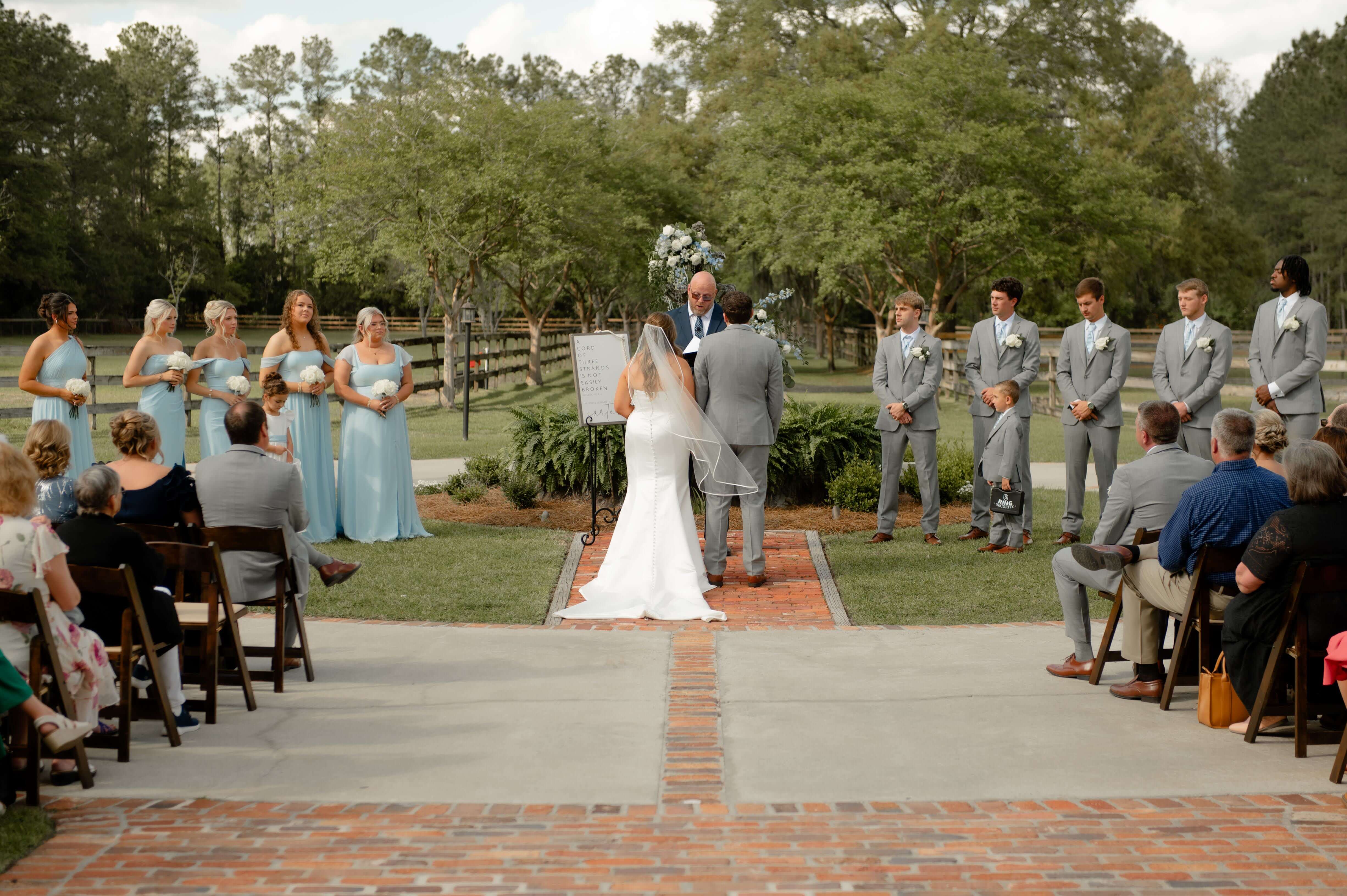 Guests dancing at reception at Satolah Creek Farm wedding venue in North Georgia
