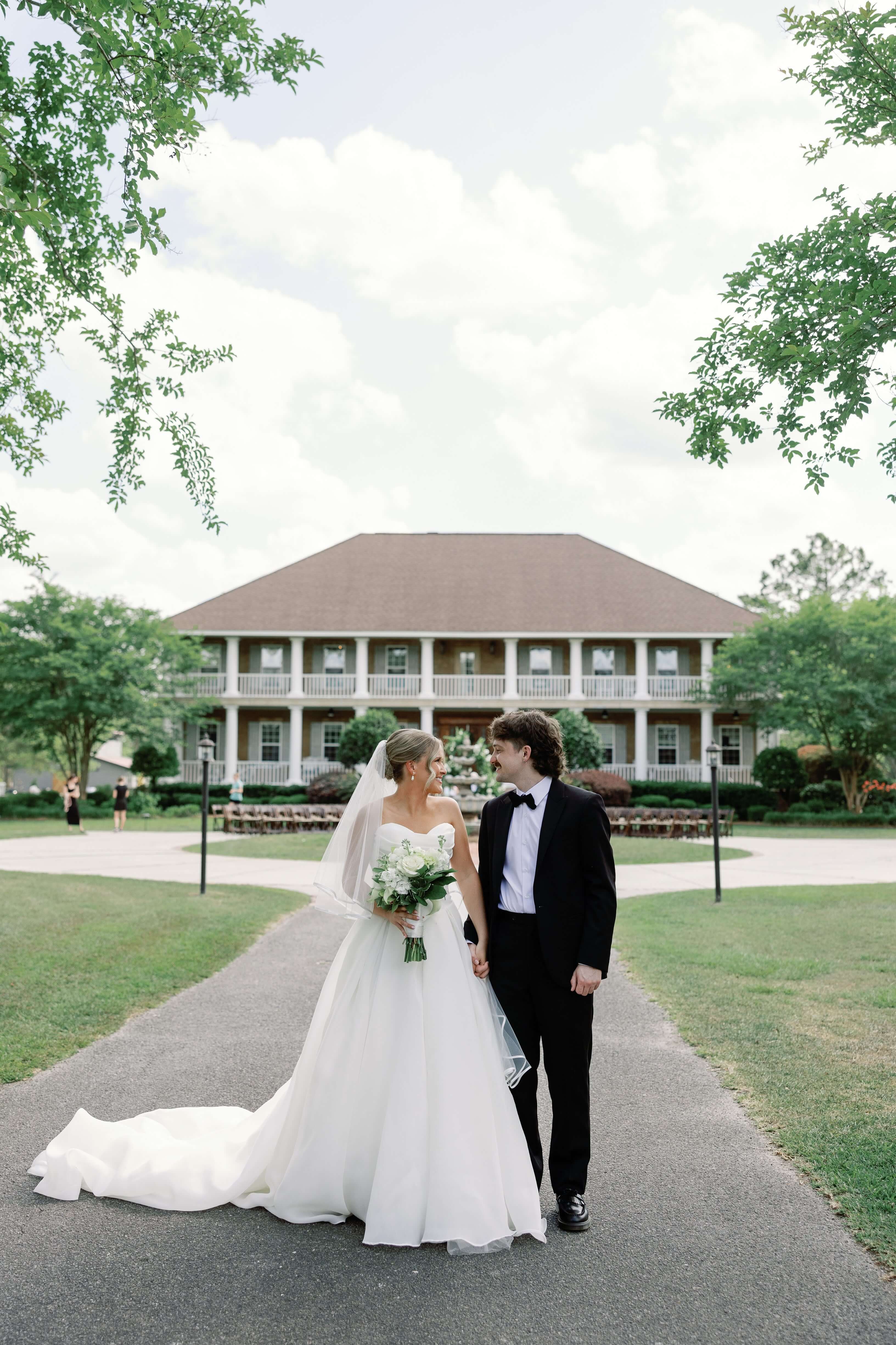 Wedding ceremony on pond at Satolah Creek Farm wedding venue in North Georgia