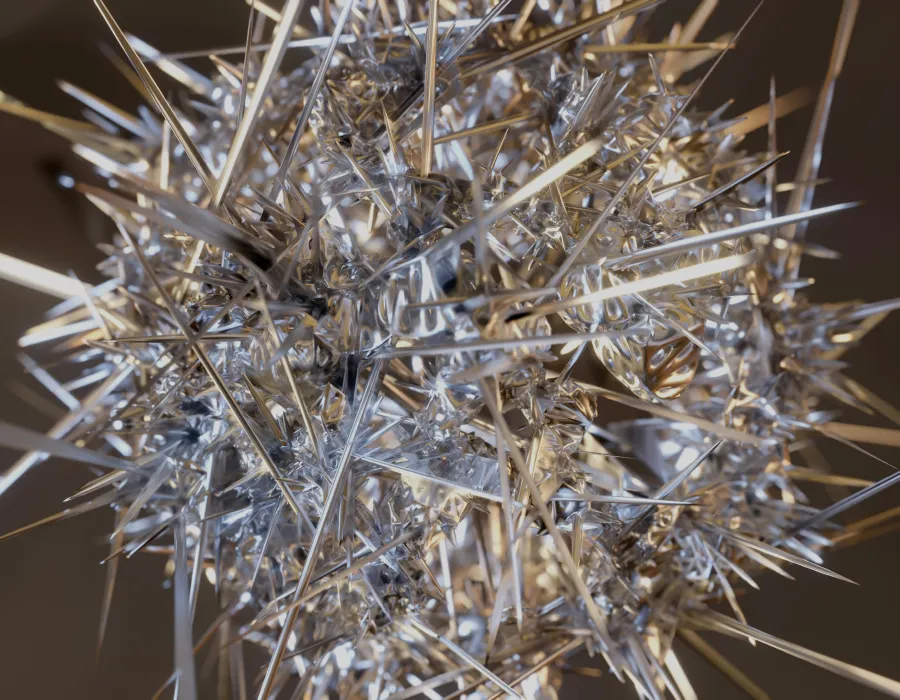 3D glowing abstract spiral structure.