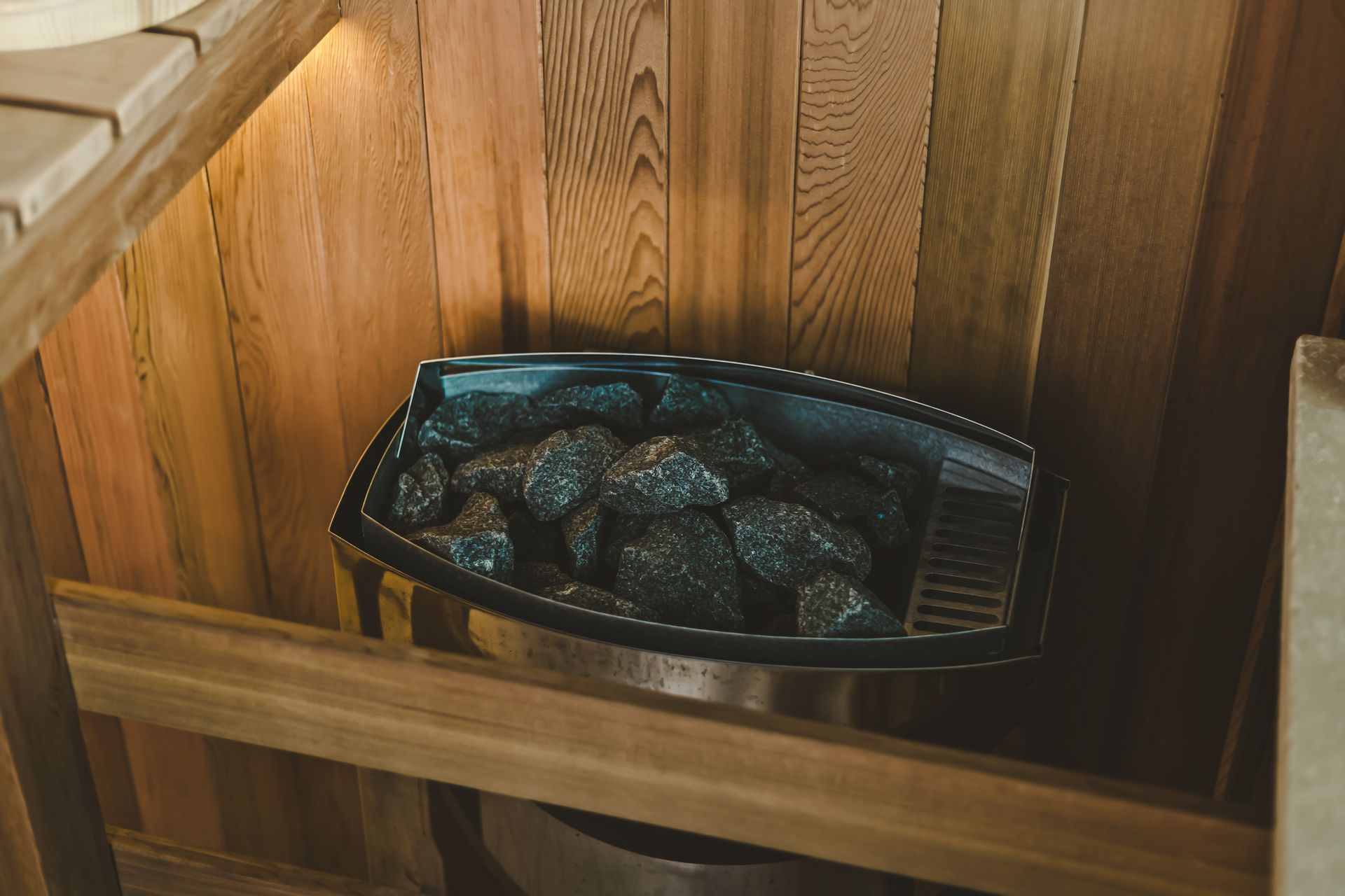 Custom indoor cedar sauna, Subiaco, Perth