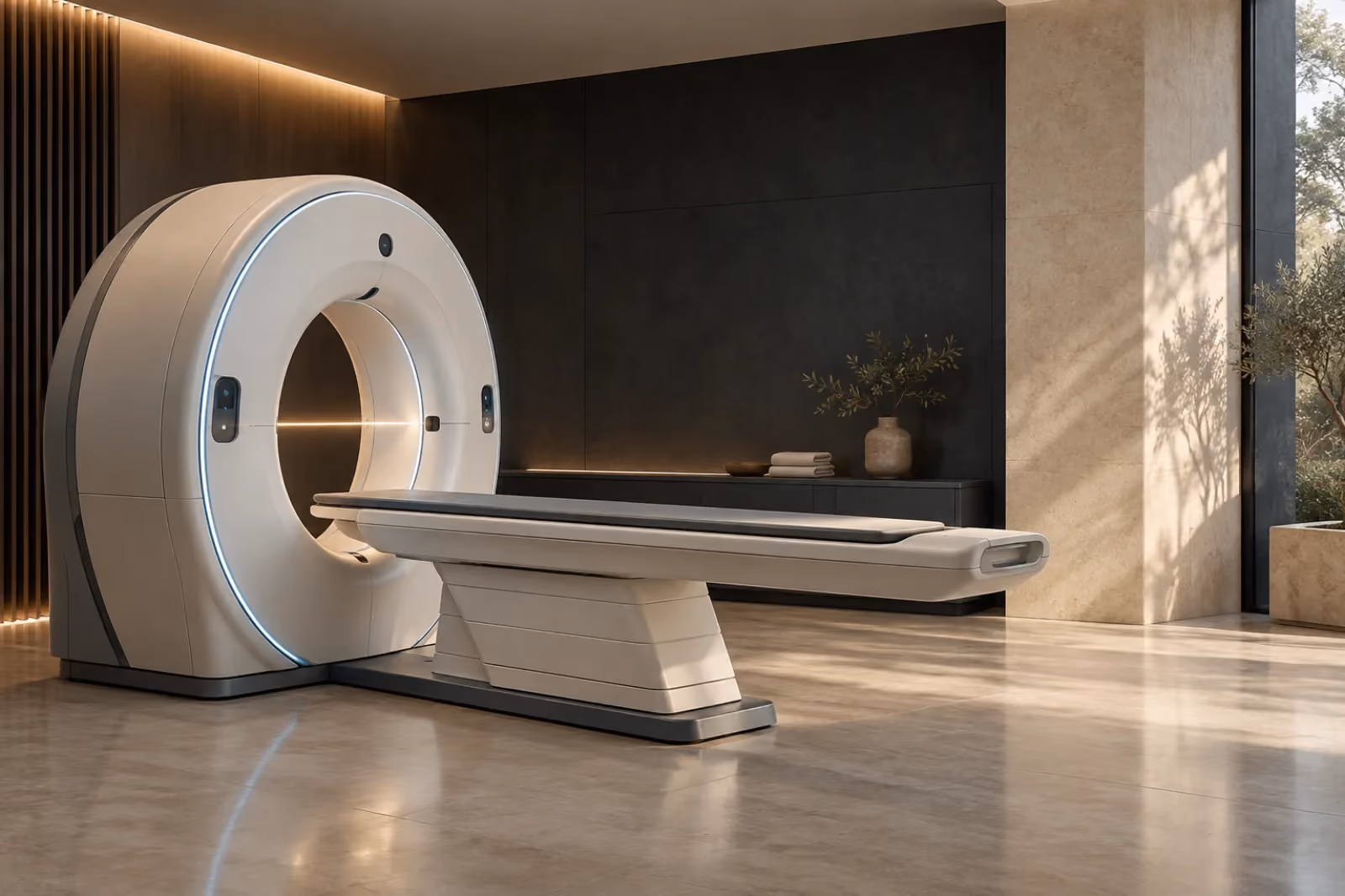 Illustrative CT imaging environment, not an EverVita facility photograph.