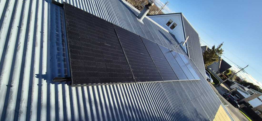 Solar panels on a roof in Blenheim