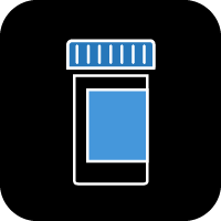 An icon of a pill bottle