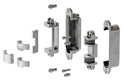 Wood door concealed hinge