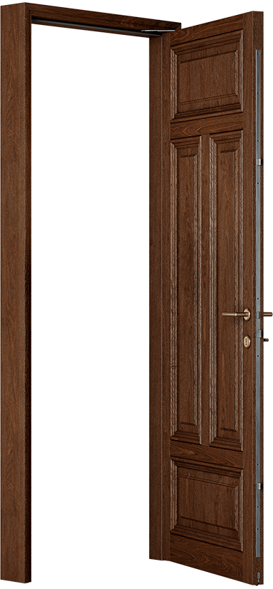 Solid wood door in oak