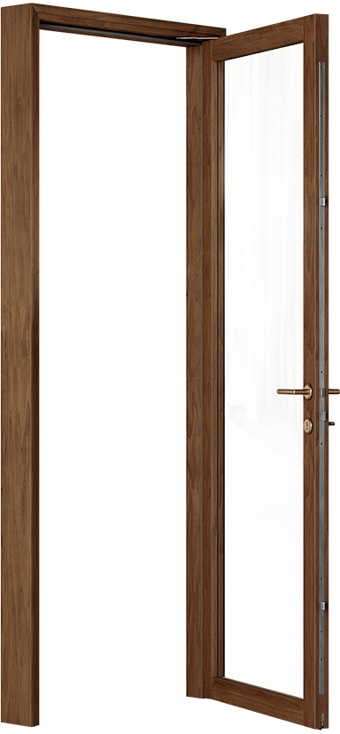Solid wood door in teak
