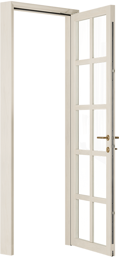 Solid wood door white colour