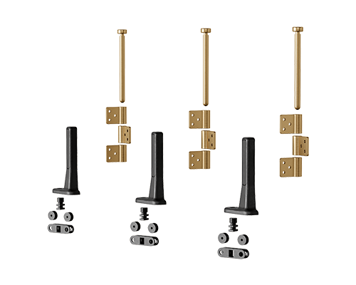 Wood slide and fold rollers