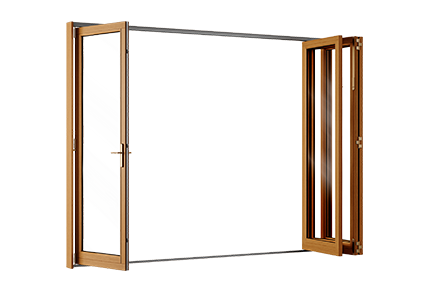 wood slide and fold system complete open