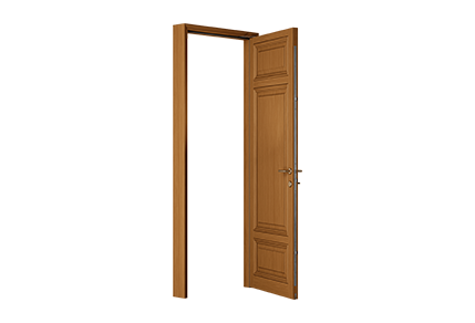 Solid wood door natural color