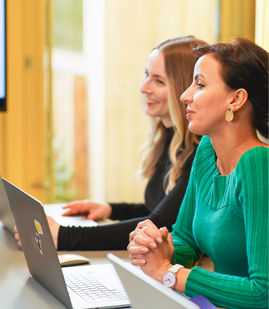 Modern studio environment with the team at work