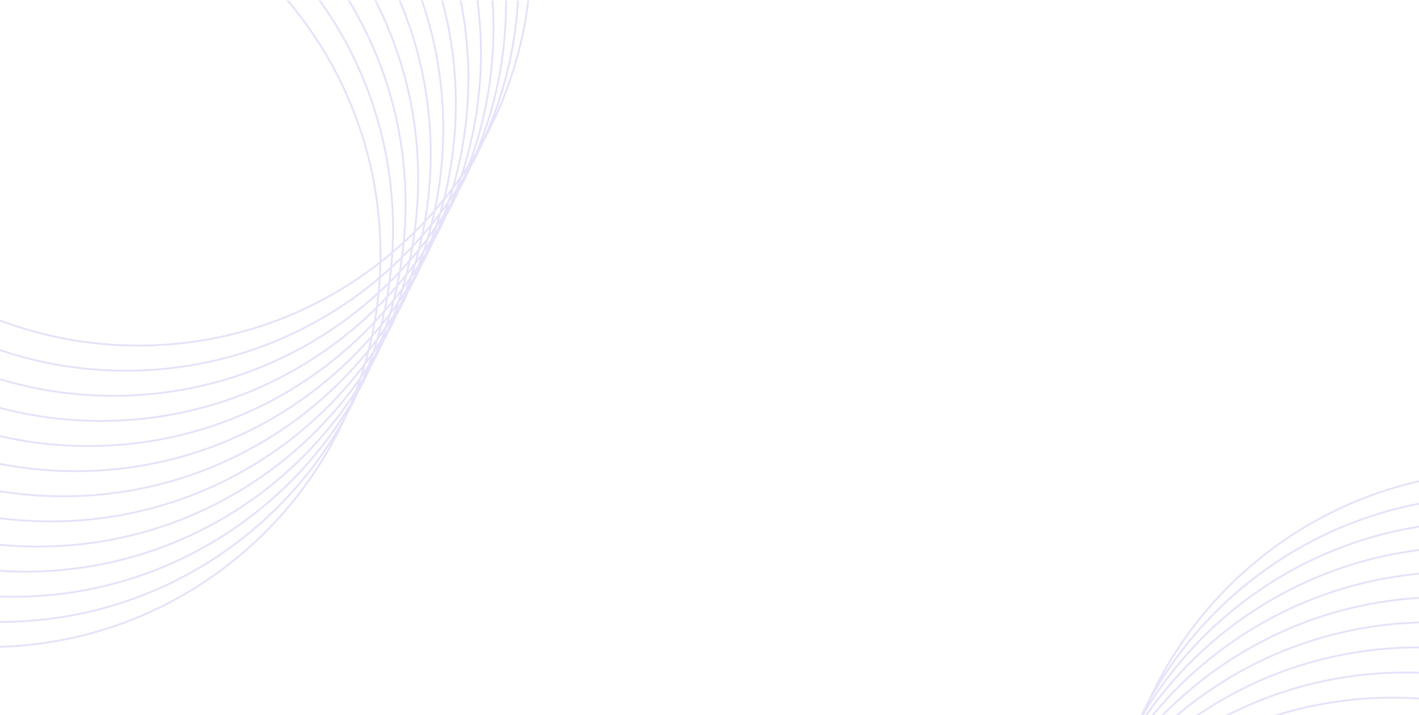 Black background with curved, parallel lavender lines forming wave-like patterns in the top left and bottom right corners.