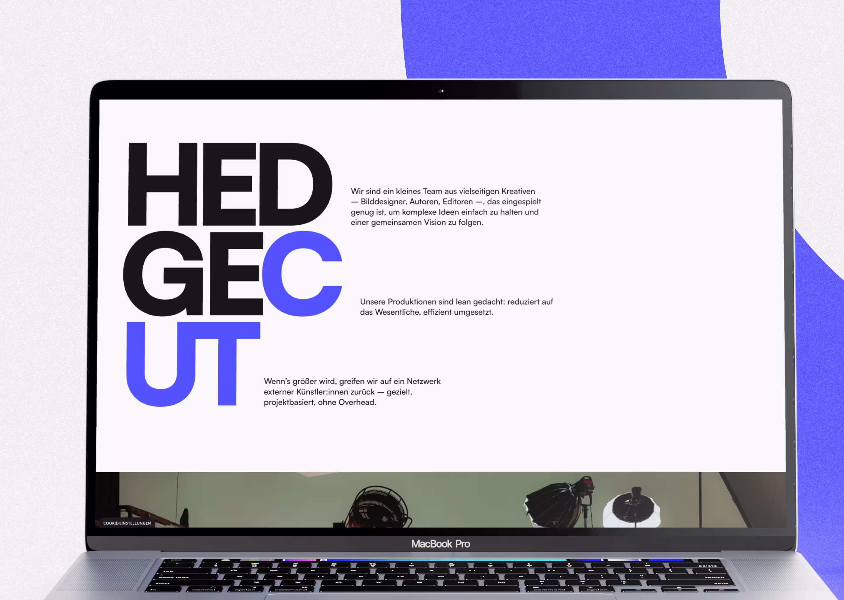 hedgecut projekt referenz webseite mockup im laptop