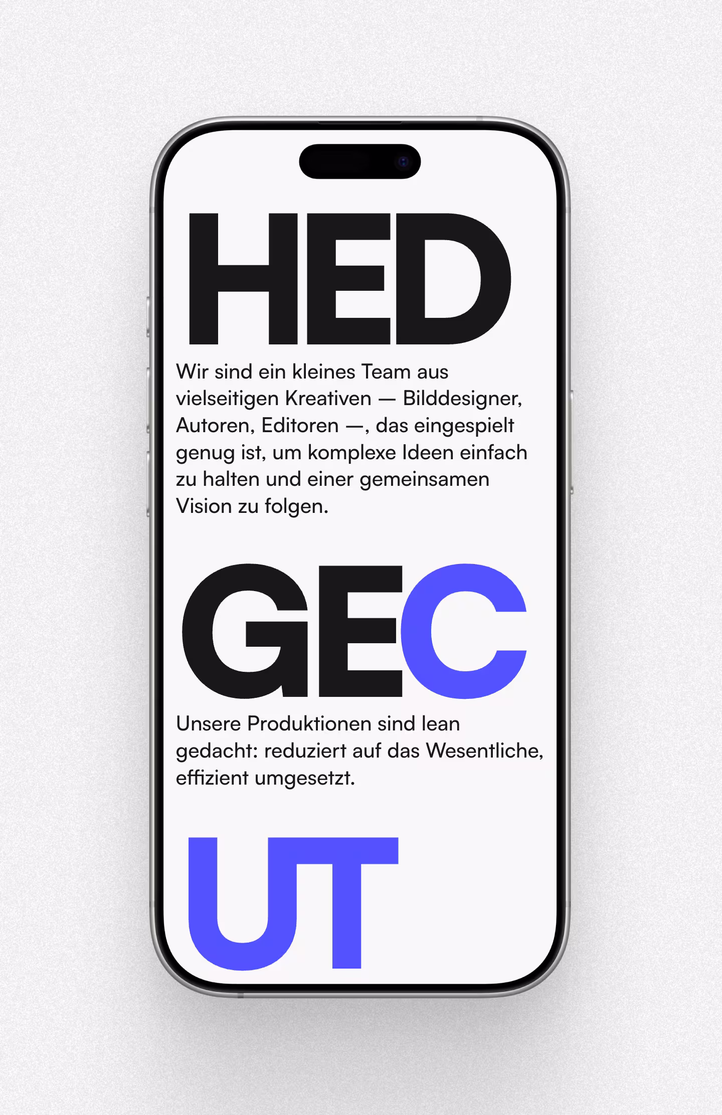 hedgecut projekt referenz webseite mockup im handy