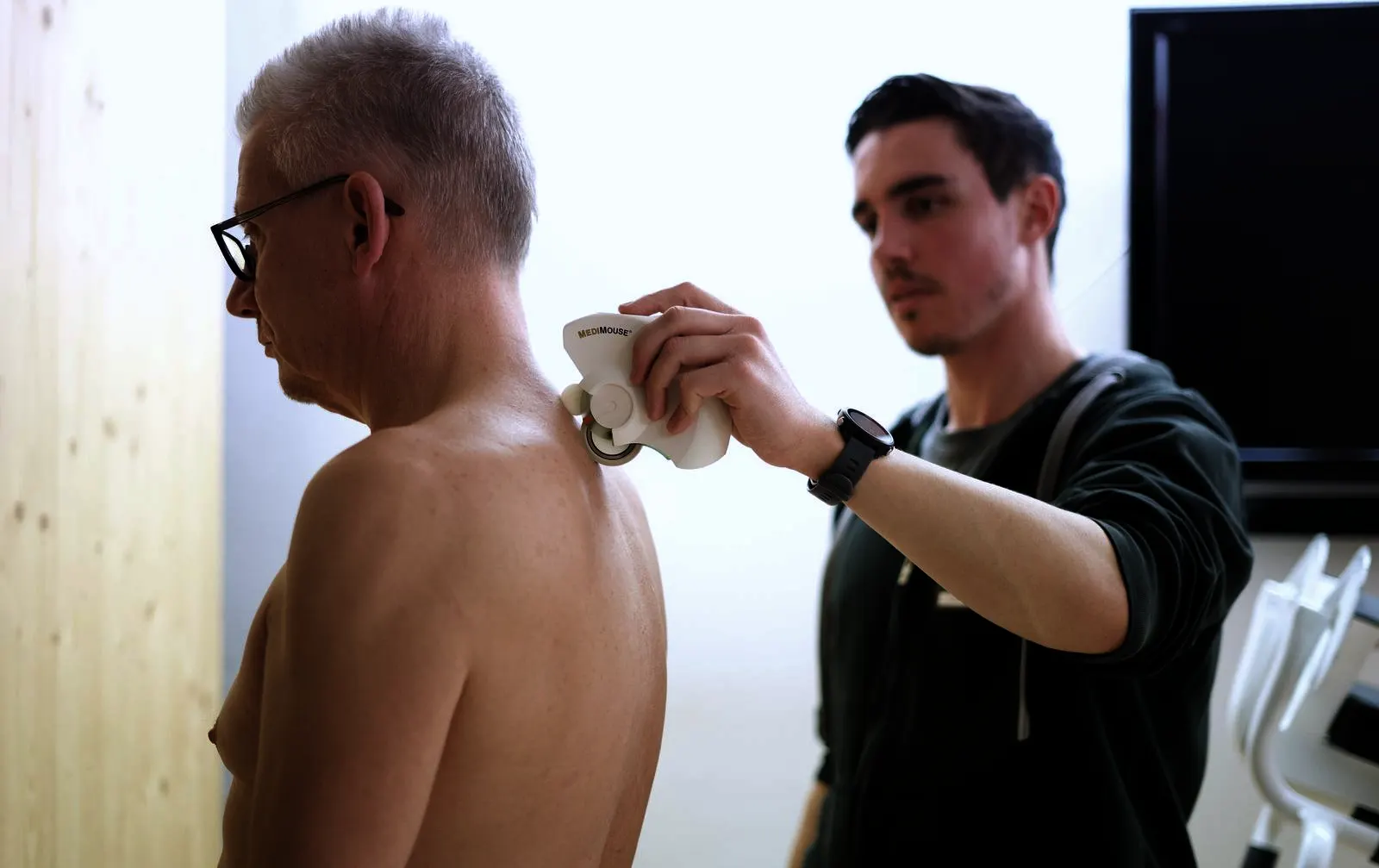 Wirbelsäulenvermessung mit der MediMouse bei der Leistungsdiagnostik im medius Tegernsee