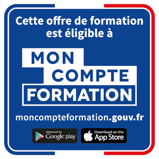 Logo officiel MON COMPTE FORMATION redirigeant vers la fiche formation officielle