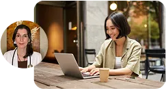 Chatting virtually in Teleweight and Wellness Clinic