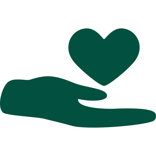 Heart giving icon