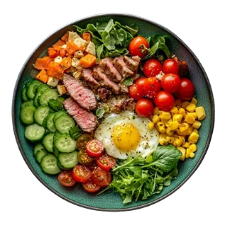 An illustration of healthy foods from Teleweight and Wellness Clinic