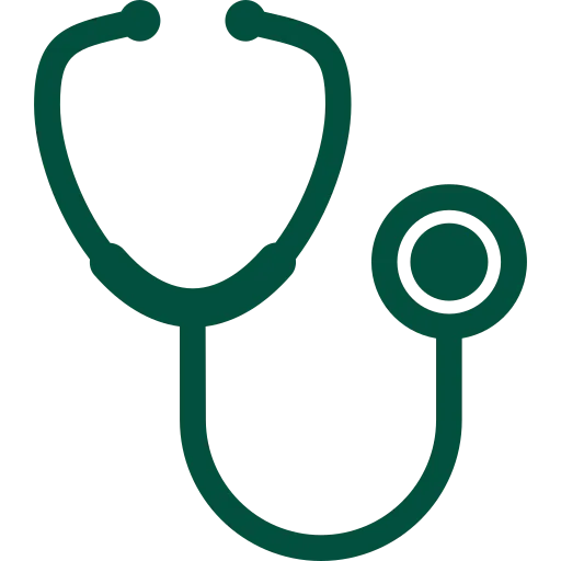 Green stethoscope icon