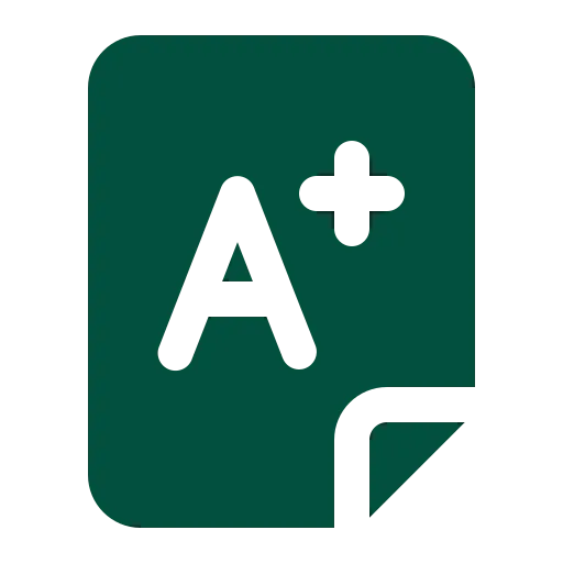Green exam sheet icon