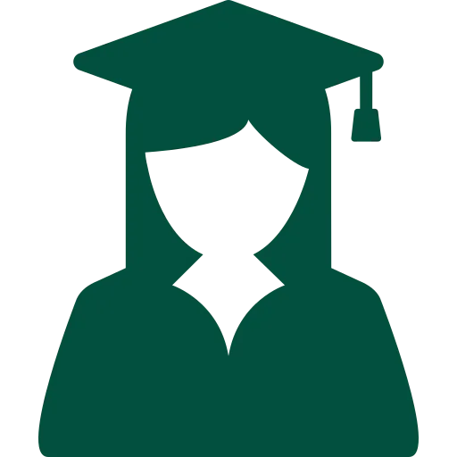 Green graduate icon