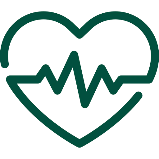 Green heart rate icon