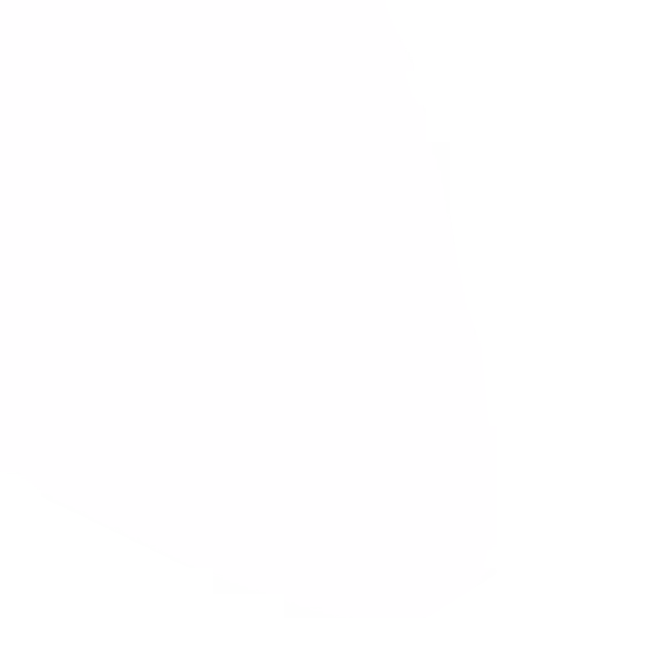 White abstract shape with curved and angled sections on a transparent background.