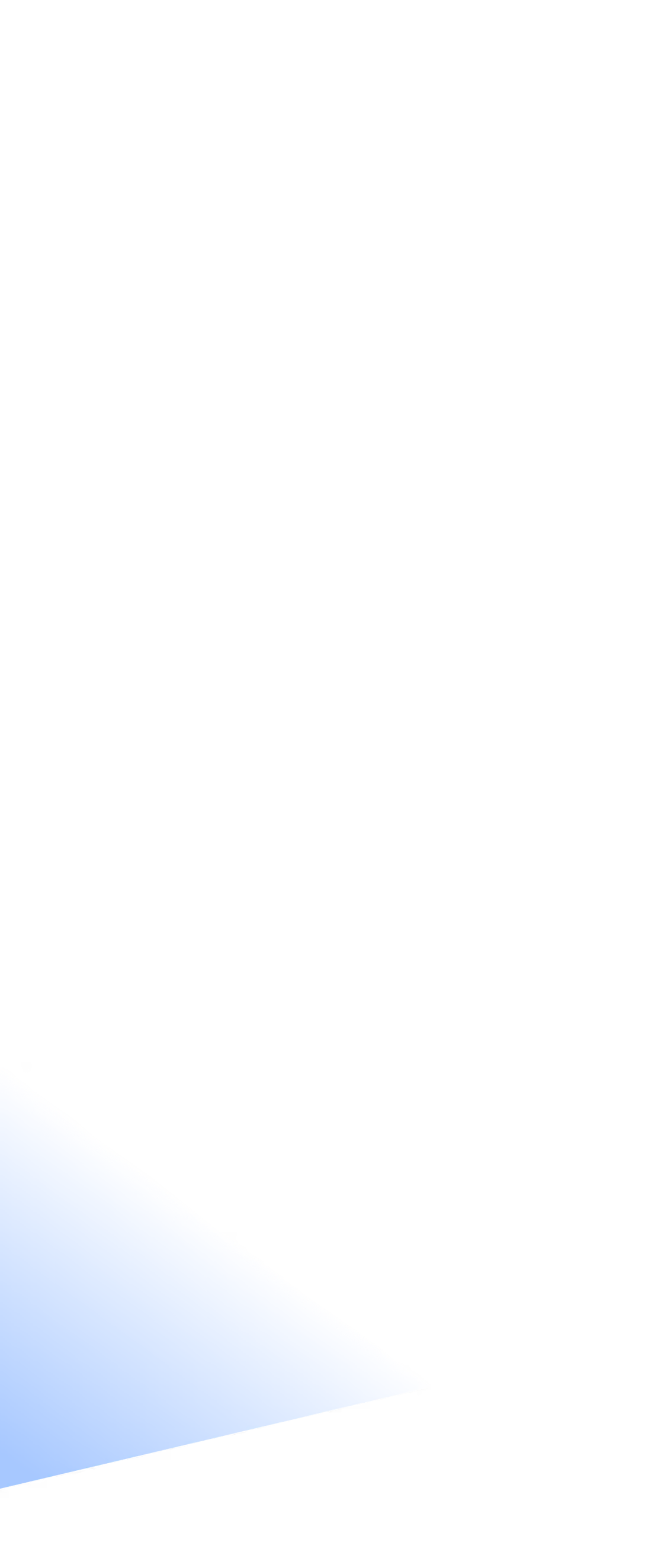 Abstract blue triangle pointing right with a horizontal white line underneath on a black background.