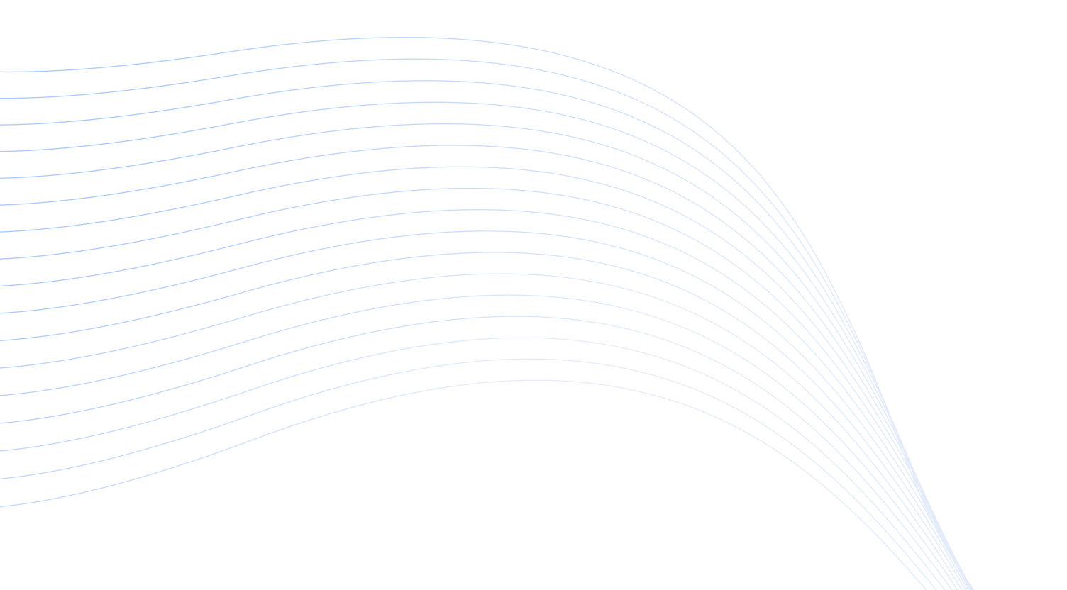 Thin, curved, parallel lines flowing horizontally from left to right against a black background.